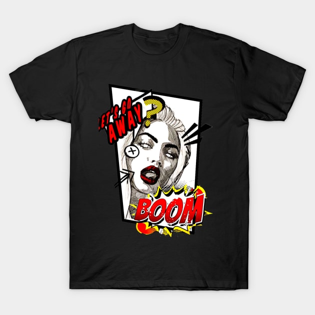 Pop art girl T-Shirt by Daxa